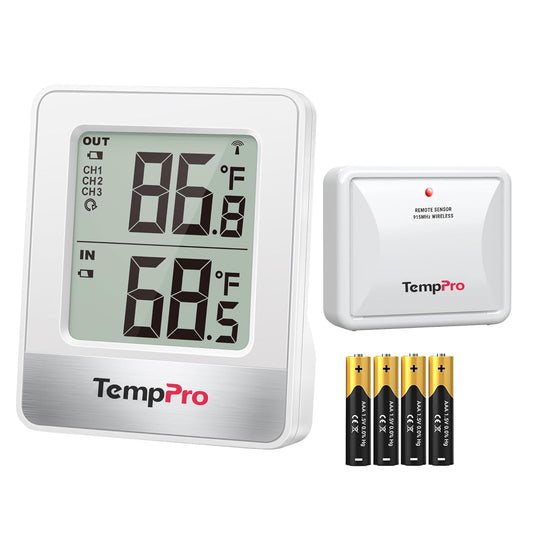 ThermoPro TP200B Wireless Indoor/Outdoor Thermometer Hygrometer